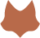 Wolfskopf von vorne als Schattenriss